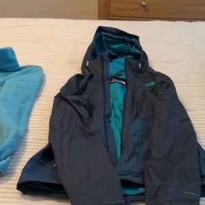 The North Face Turquoise and Navy Jacket